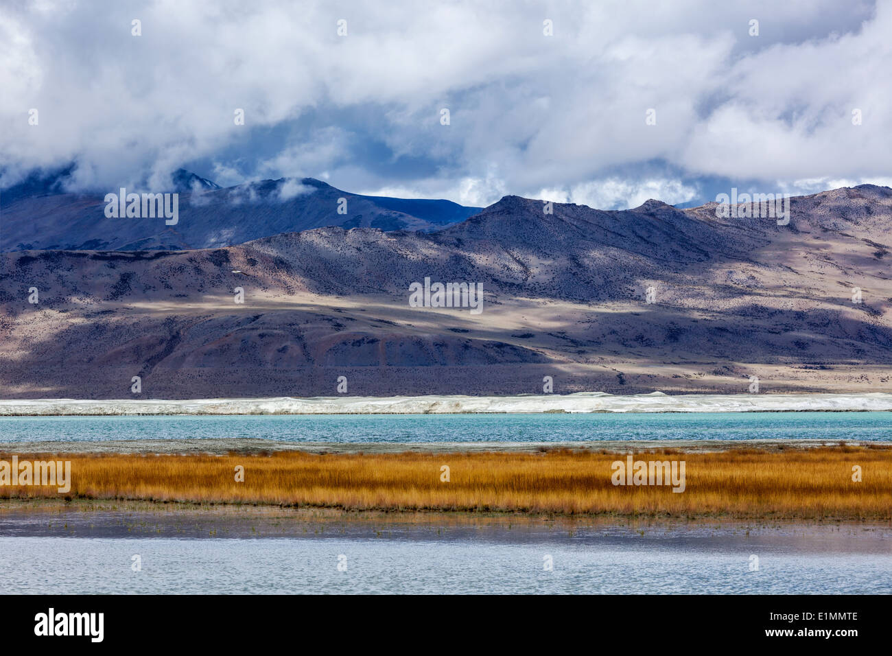 Tso Kar - schwankende Salzsee im Himalaya. Rapshu, Ladakh, Jammu und Kaschmir, Indien Stockfoto