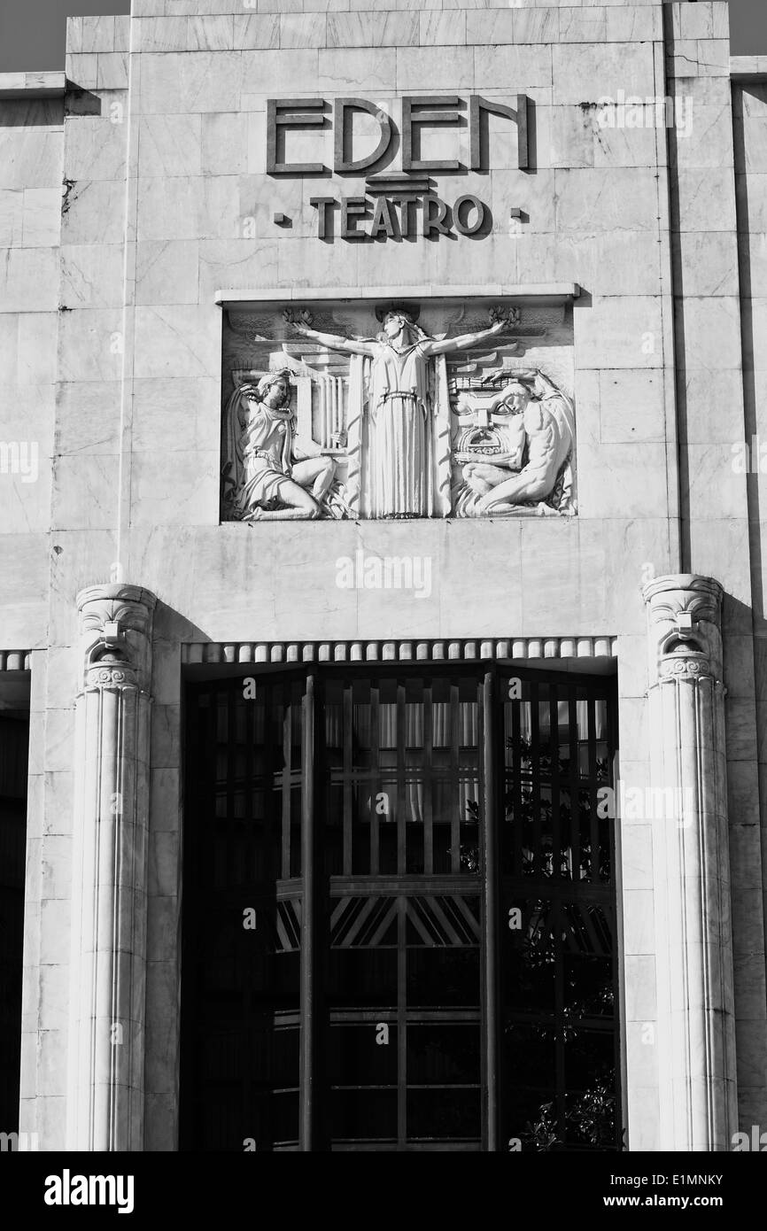 Fassade des Art Deco 1930 Eden Gebäude einer ehemaligen Theater und Kino jetzt ein Hotel Lissabon-Portugal-Westeuropa Stockfoto