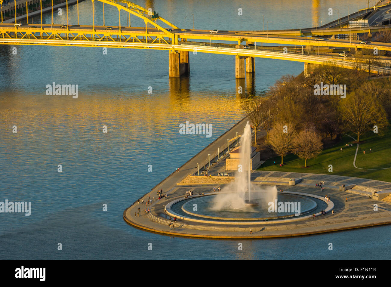 Point State Park Brunnen. Pittsburgh, Pennsylvania Stockfoto