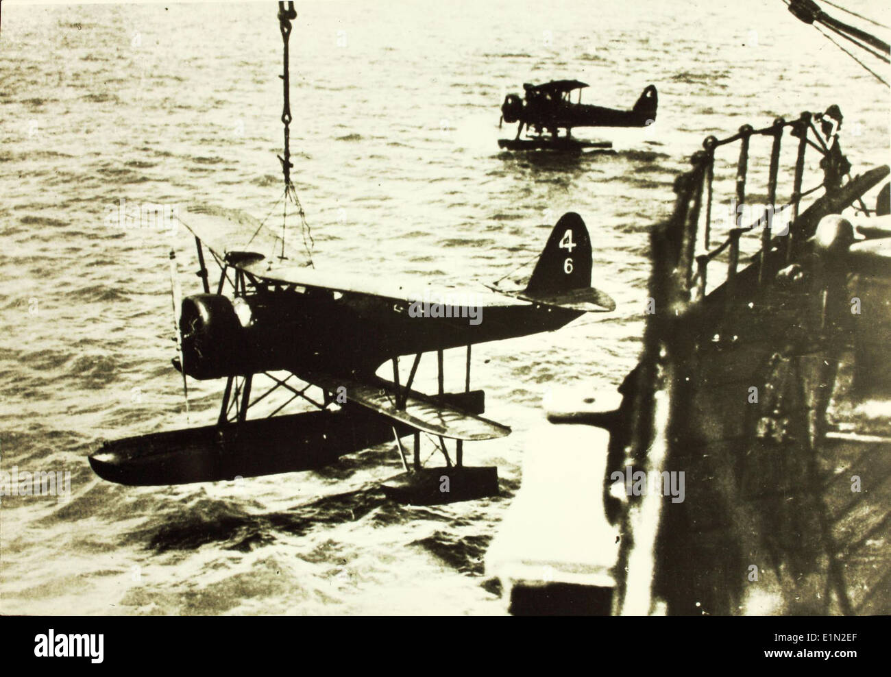 Die Nakajima E8N „Dave“ war ein japanisches Aufklärungsflugzeug, das während des Zweiten Weltkriegs von der Kaiserlichen Marine eingesetzt wurde. Stockfoto