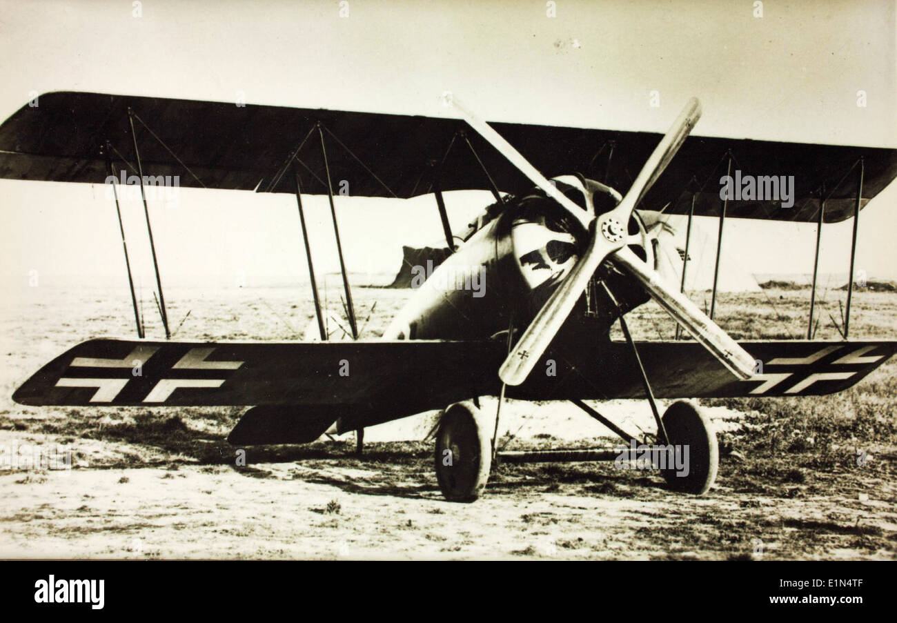 Die Pfalz D VIII war ein deutsches einsitziges Kampfflugzeug, das während des Ersten Weltkrieges eingesetzt wurde und für seine Agilität und Effektivität bekannt war. Sie wurde gegen Ende des Krieges entwickelt und war eines der Schlüsselflugzeuge der deutschen Luftwaffe. Trotz seiner späten Einführung hatte es einen erheblichen Einfluss auf die Luftkampfstrategien des Ersten Weltkriegs. Stockfoto