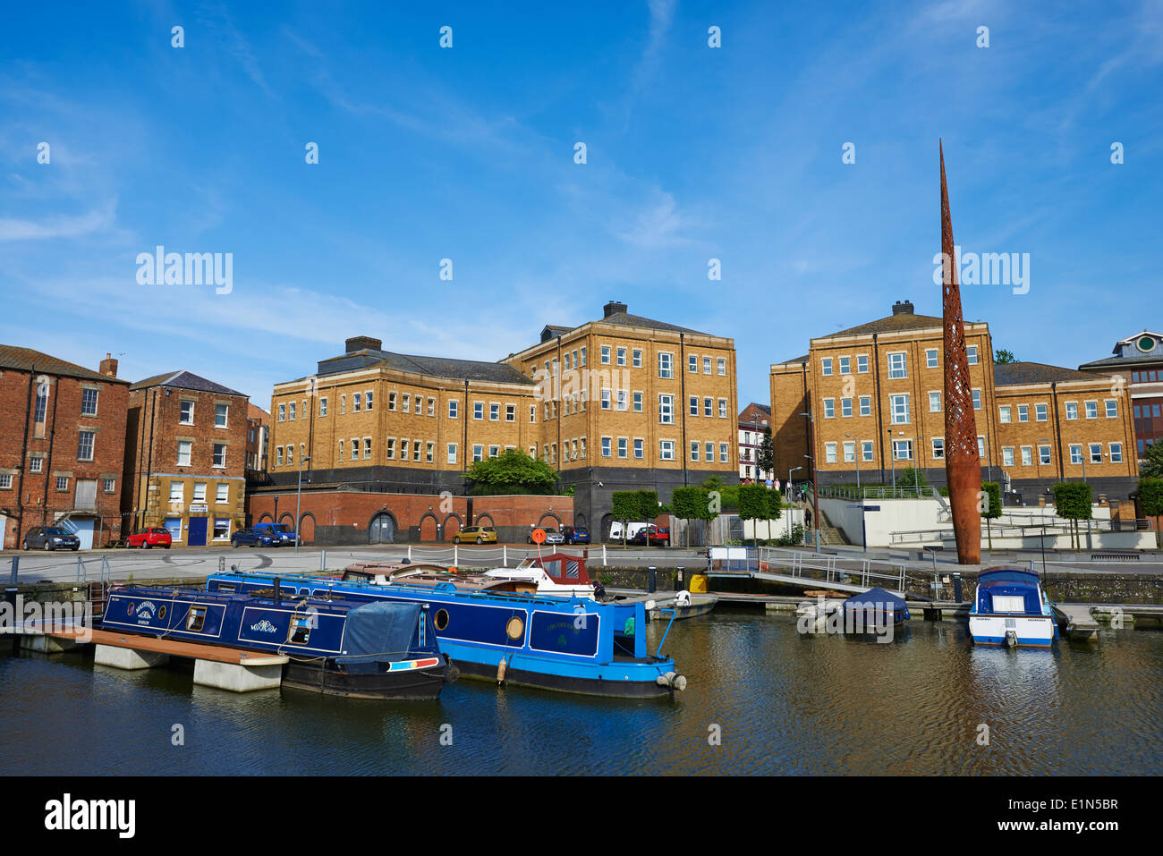 Blick auf Victoria Dock Gloucester Docks Gloucestershire UK Stockfoto