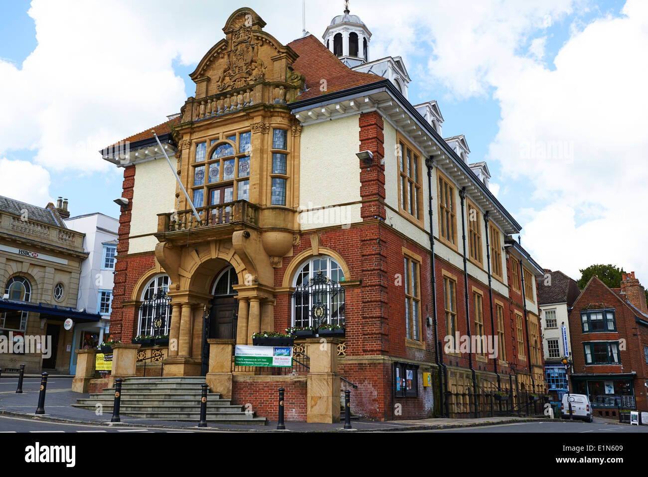 Rathaus Hauptstraße Marlborough Wiltshire UK Stockfoto