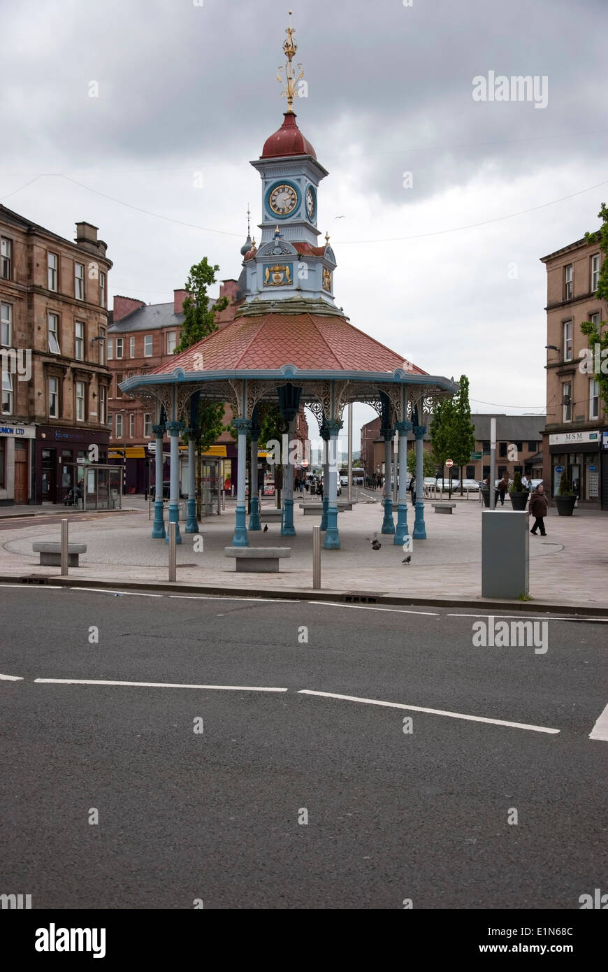 Dem Dach am Ostende von Glasgow Schottland Bridgeton Cross Stockfoto