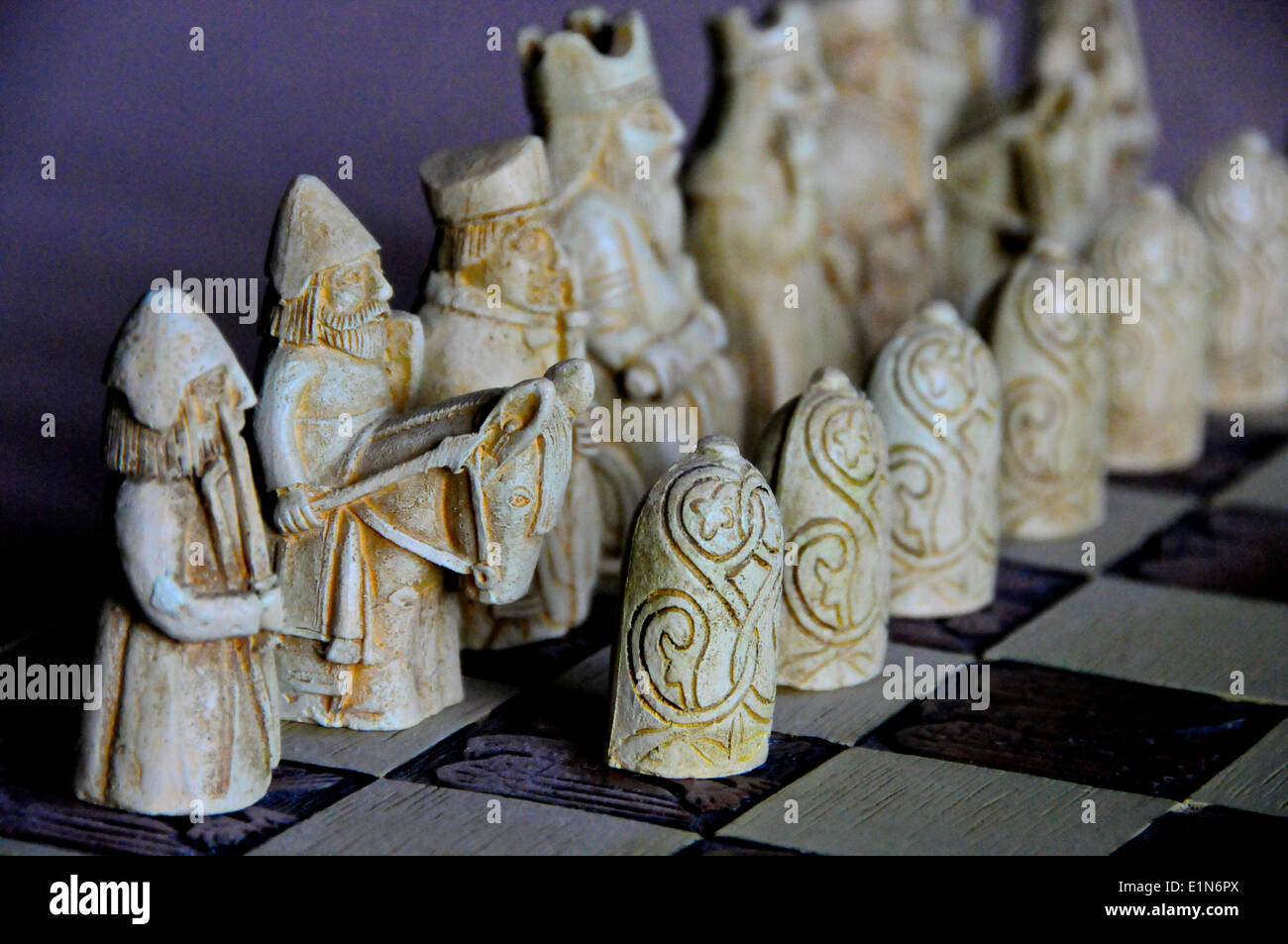 Bilder von Lewis Schachfiguren. Die ursprüngliche Schachfiguren fanden sich in der Nähe von Uig
