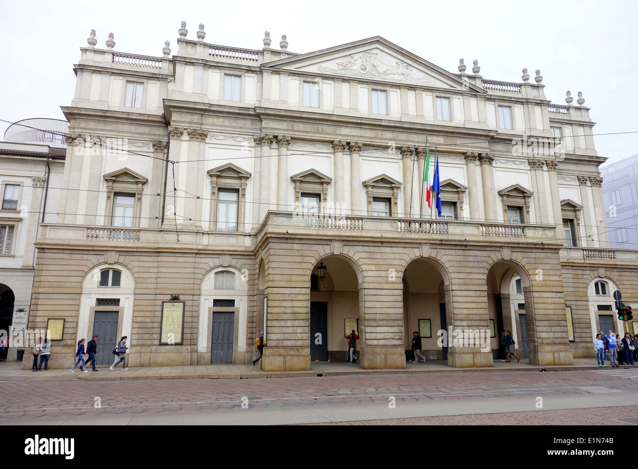 Teatro Alla Scala Hauptfassade in Mailand, Italien Stockfoto