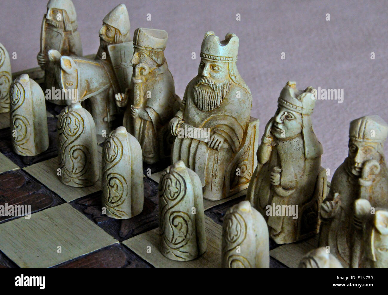 Bilder von Lewis Schachfiguren. Die ursprüngliche Schachfiguren fanden sich in der Nähe von Uig