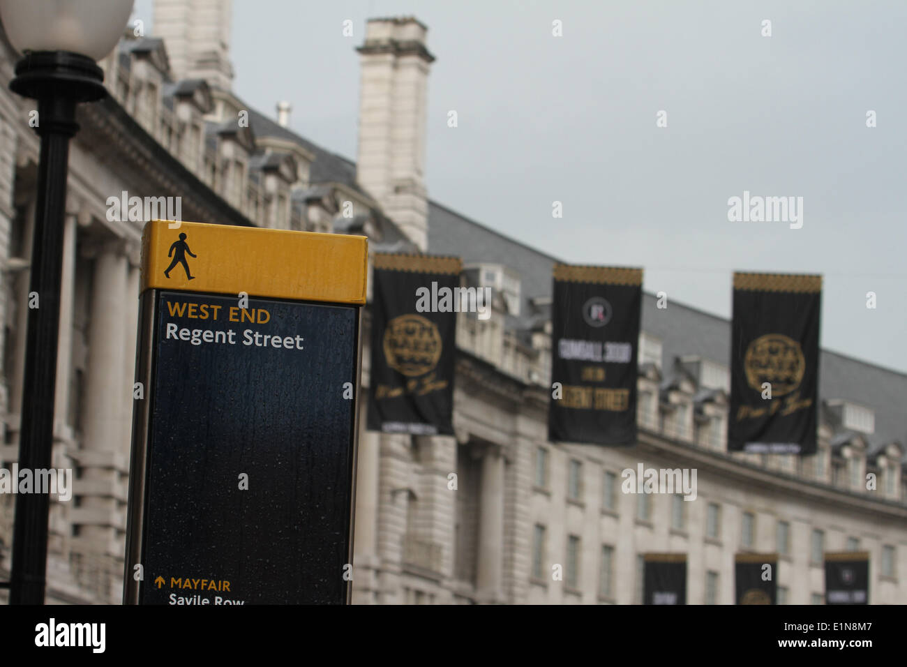 London, UK. 6 Juni Mai 2014. Regent Street vorbereitet für die Gumball-Anzeige. Bildnachweis: David Mbiyu / Alamy Live News Stockfoto