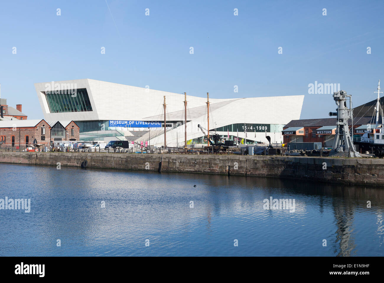 Der nationale Museen Liverpool besaß Museum of Liverpool am Albert Dock, Liverpool. Stockfoto