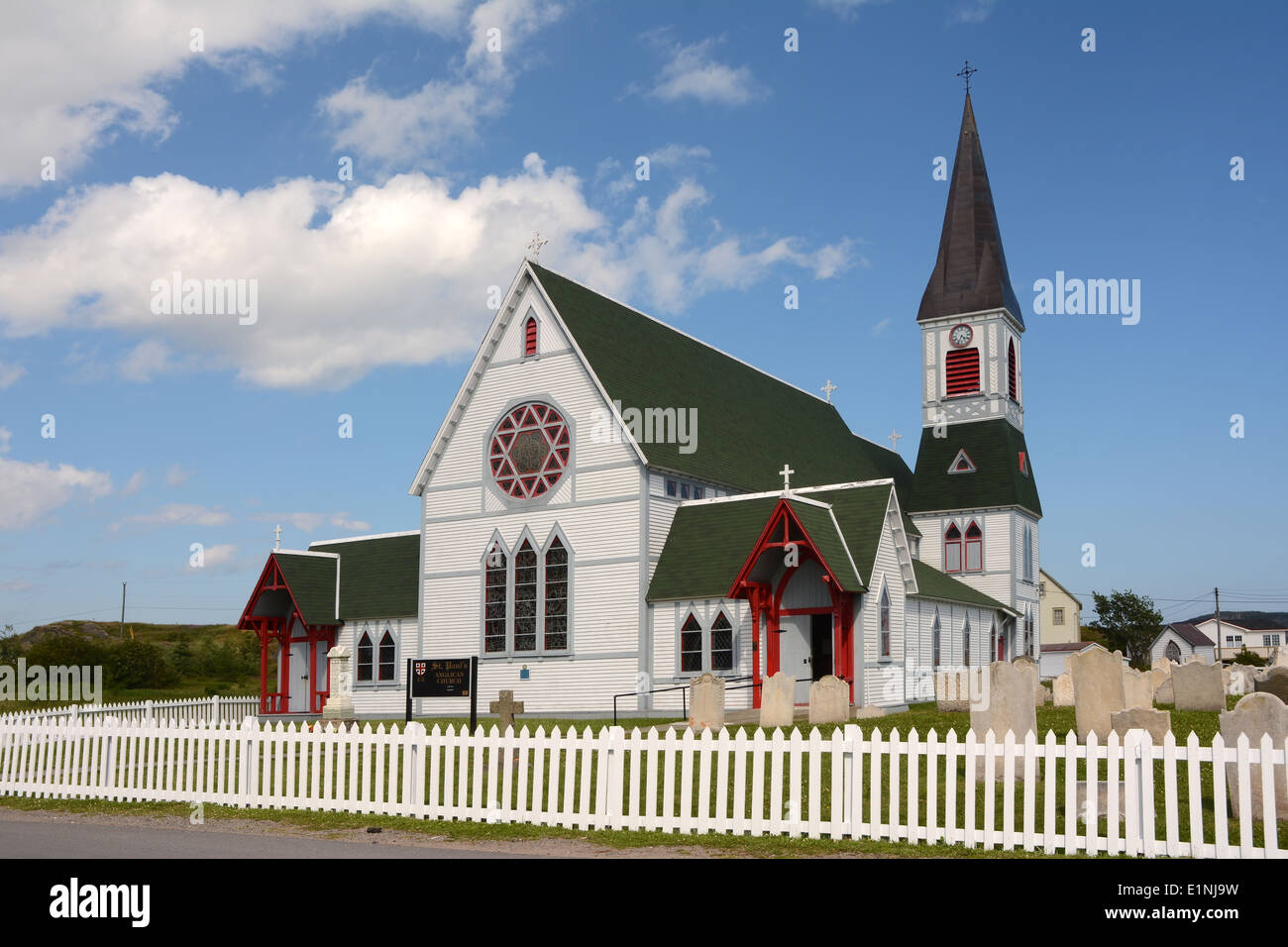 Kirche in Trinity, Neufundland, Kanada Stockfoto