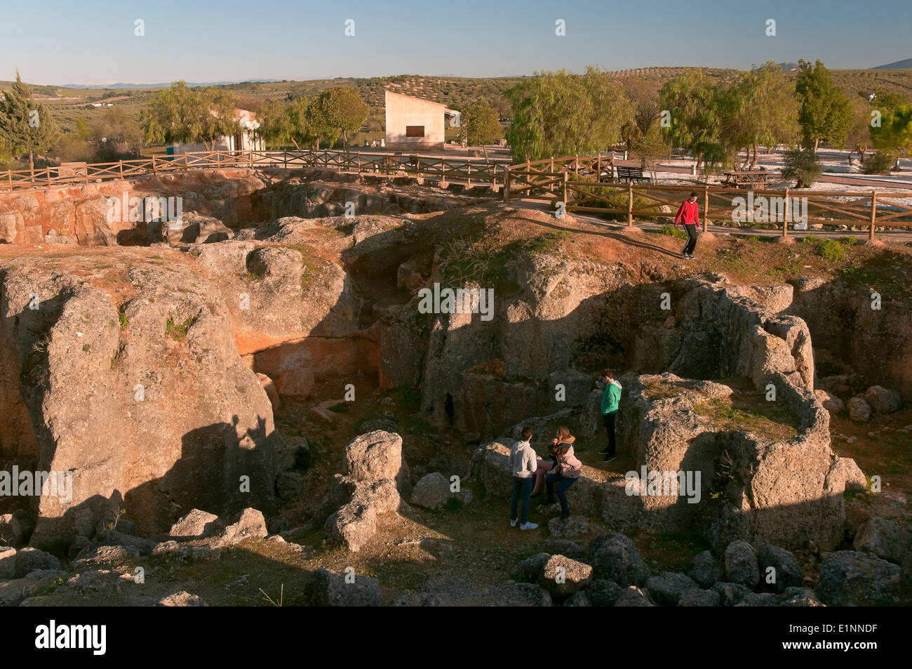 Alte römische Steinbruch in Cerro bellido, der touristischen Route der Banditen, casariche, Provinz Sevilla, Andalusien, Spanien, Europa Stockfoto
