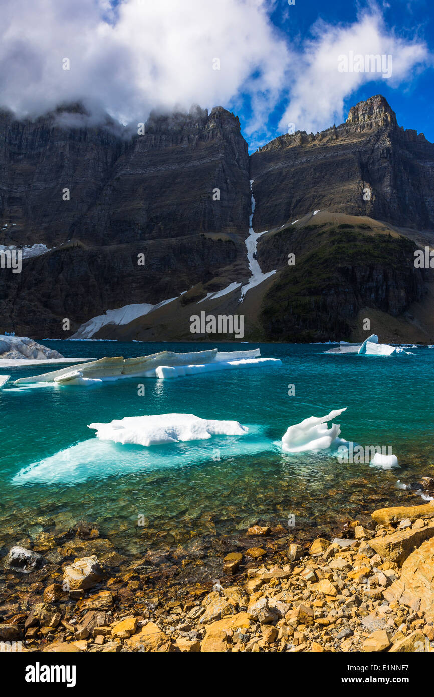 Eisberge Eisberg See, Gletscher, Glacier National Park, Montana USA Stockfoto