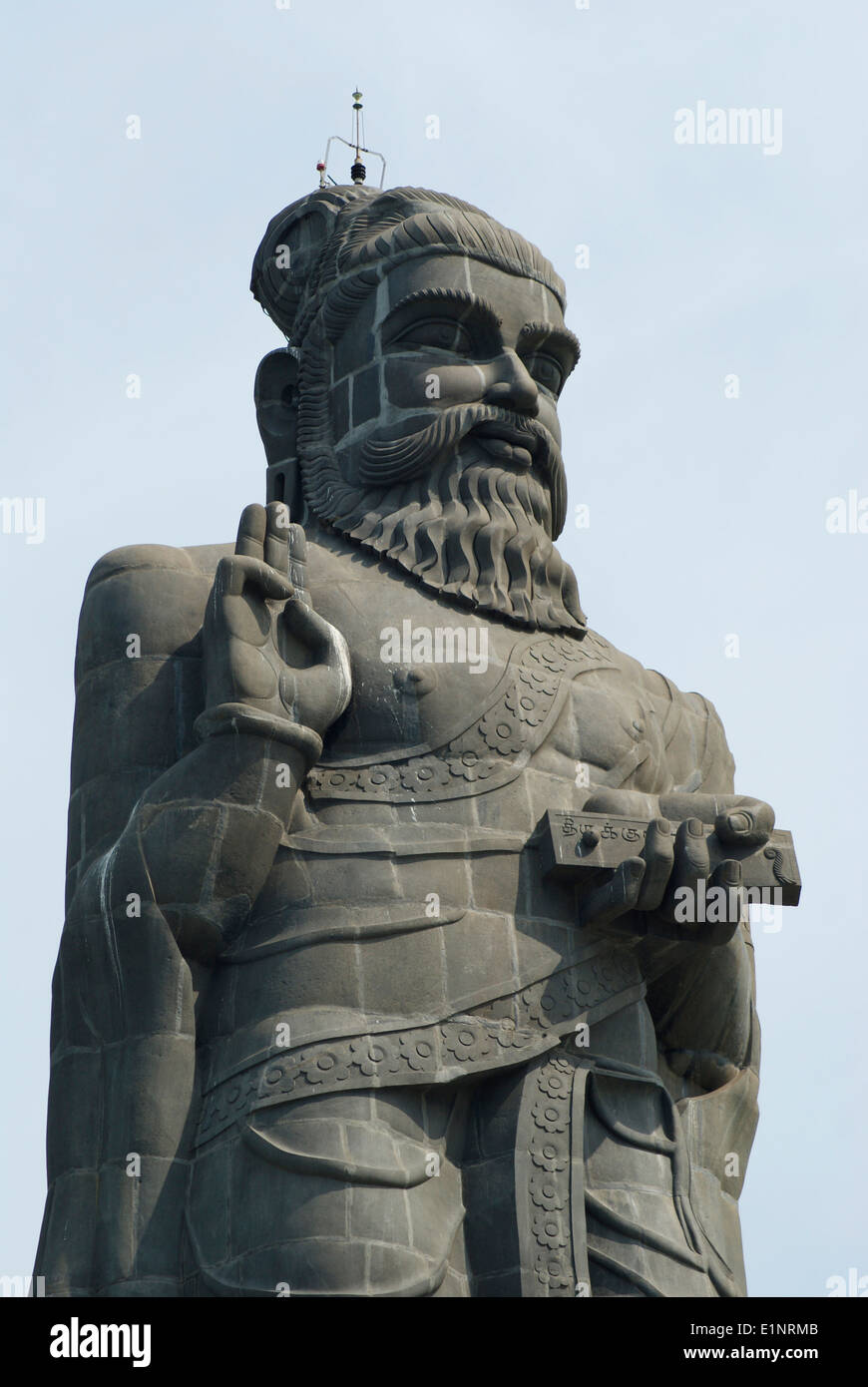 Thiruvalluvar Statue in Kanyakumari Tamil Nadu, Indien Stockfotografie