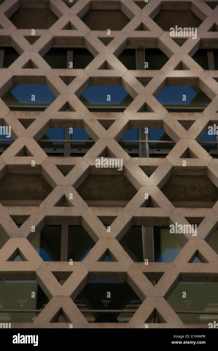 Davids Star Pattern Wall Stockfoto