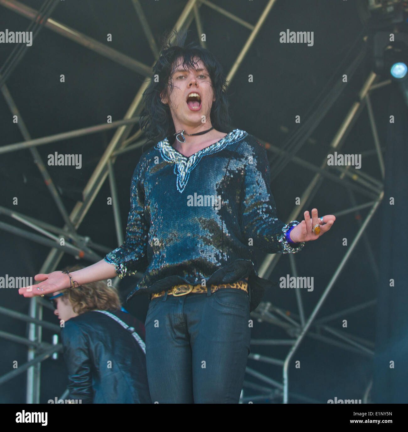 Gloucester, Großbritannien. 7. Juni 2014. Die Streben durchführen auf der Hauptbühne auf Glosters SportBeat Festival. Bildnachweis: Charlie Bryan/Alamy Live News Stockfoto