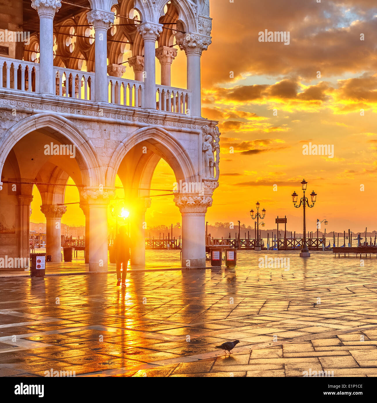 Sonnenaufgang in Venedig Stockfoto