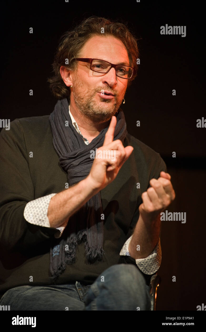 Marcus Sedgwick Kinder Autor & Illustrator anlässlich Hay Festival 2014 © Jeff Morgan Stockfoto