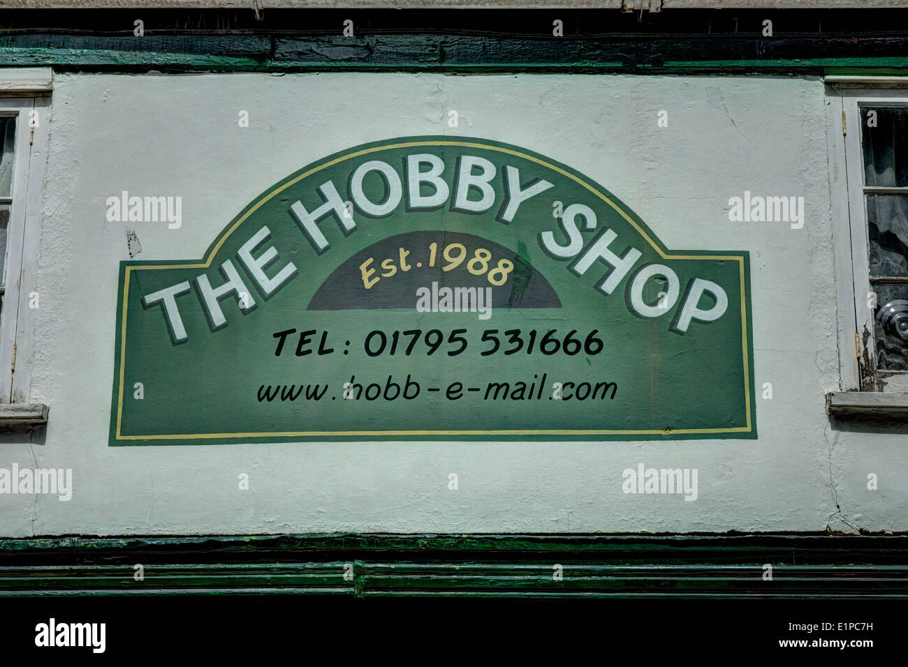 Hobby Shop anmelden Faversham Stockfoto