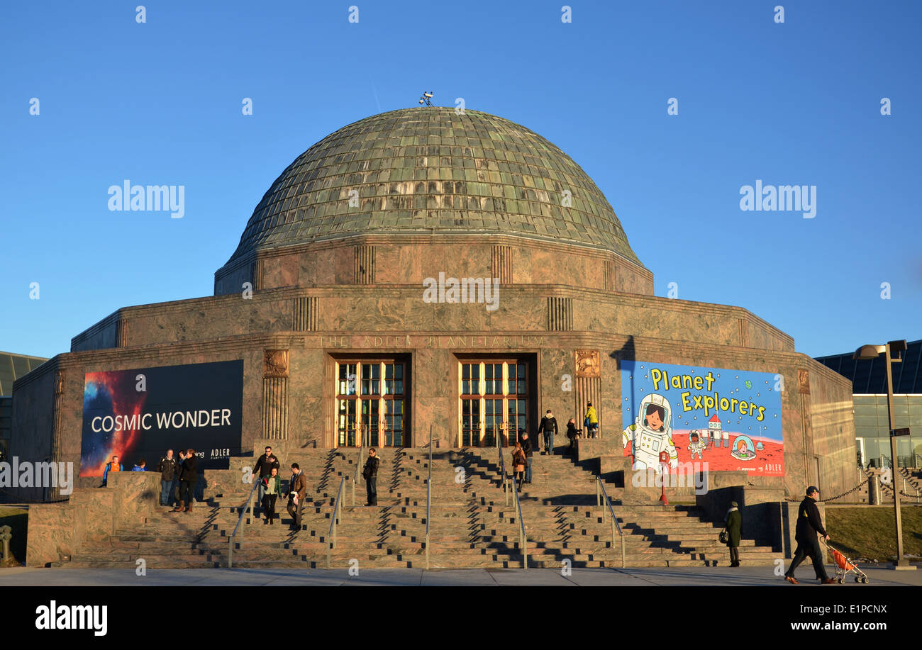 Chicago Adler Planetarium, gezeigt am 28. Dezember 2013 Stockfoto