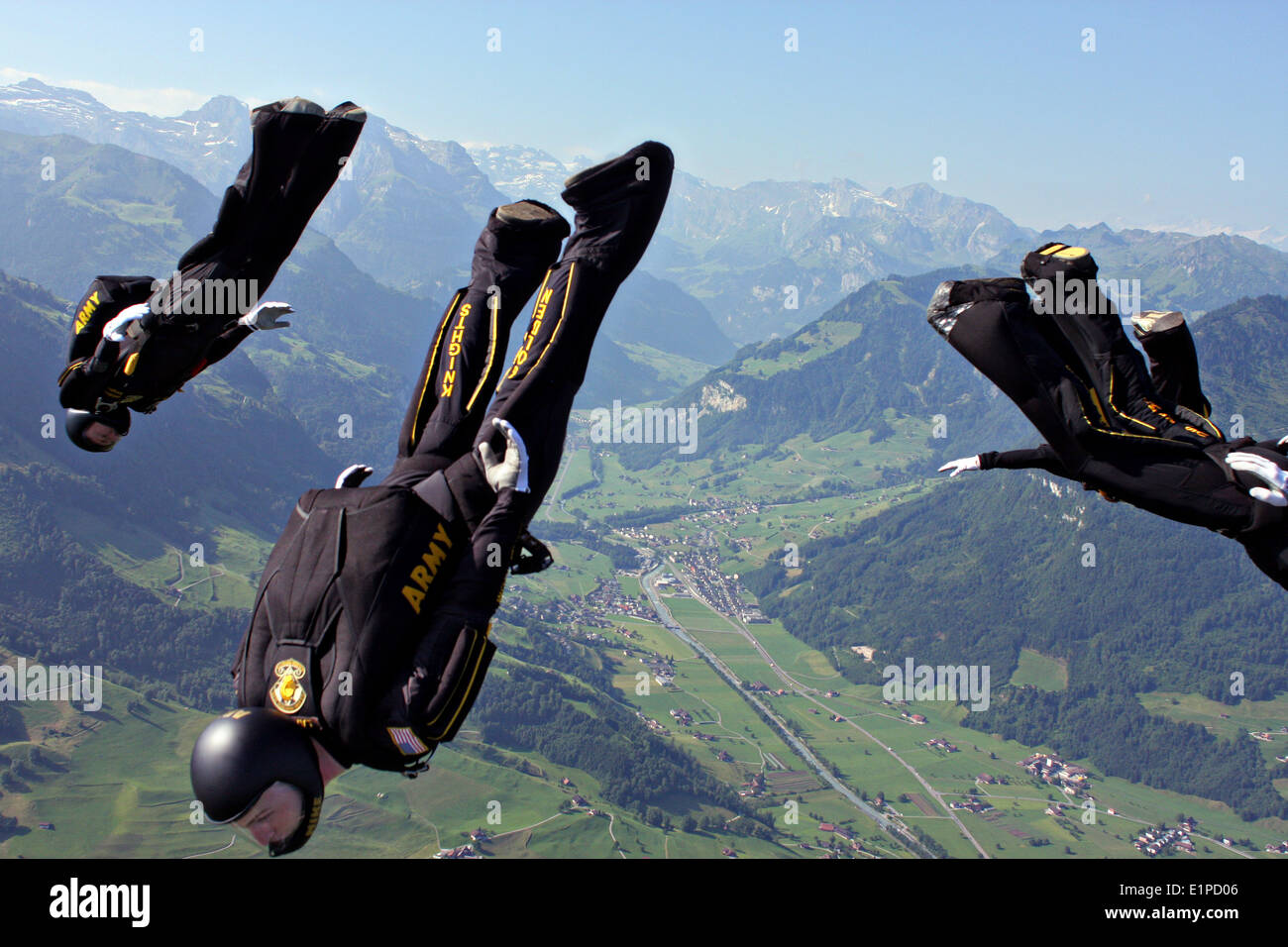 US Army Golden Knights Fallschirm Team Freifall während der 35. Militär ...