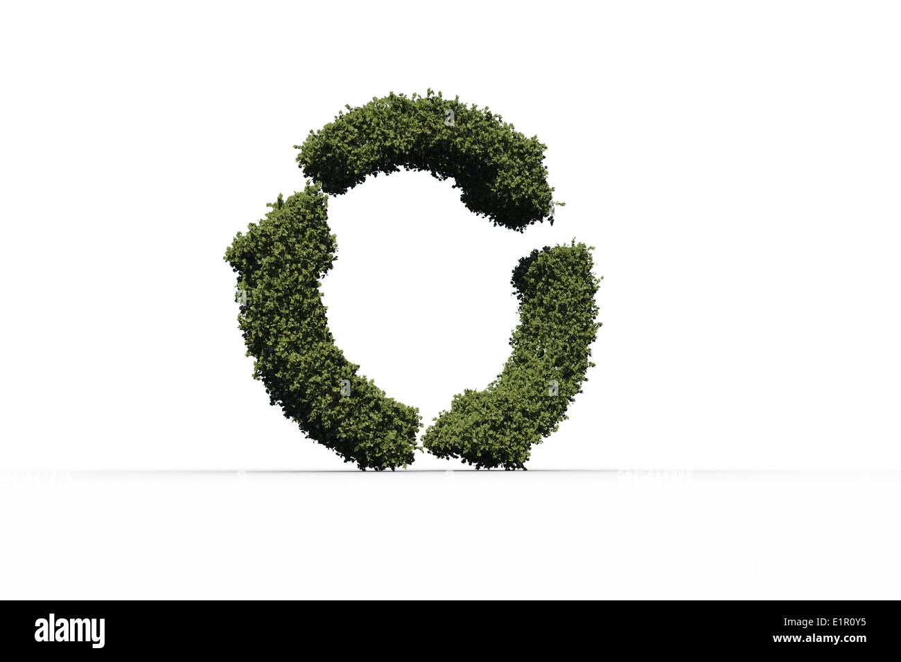 Recycling-Symbol gemacht der Blätter Stockfoto