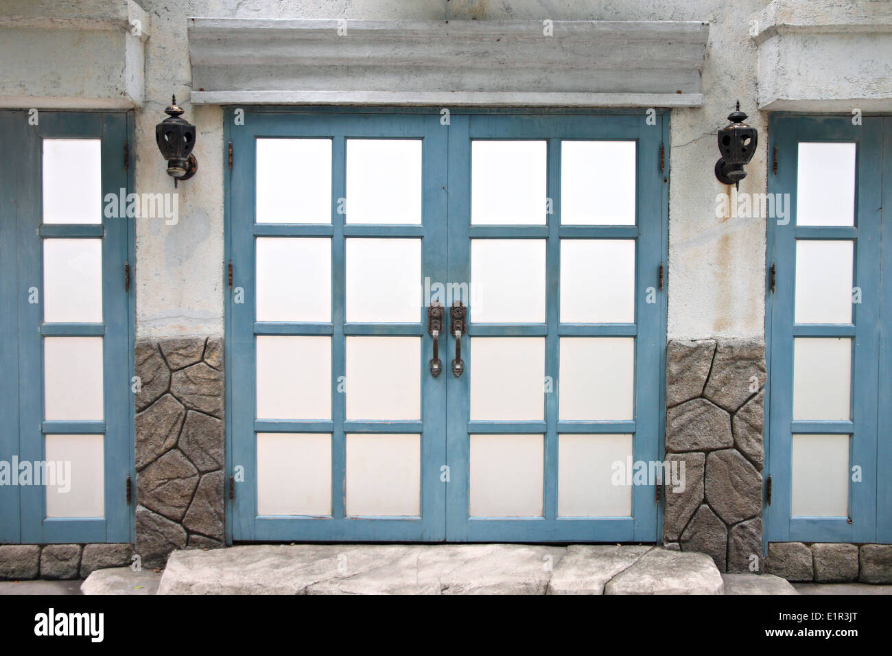 Vintage Tür des Hauses für den Hintergrund. Stockfoto