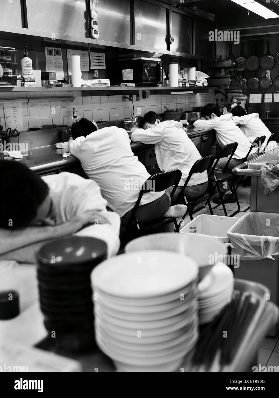 Siesta in der Küche Stockfoto