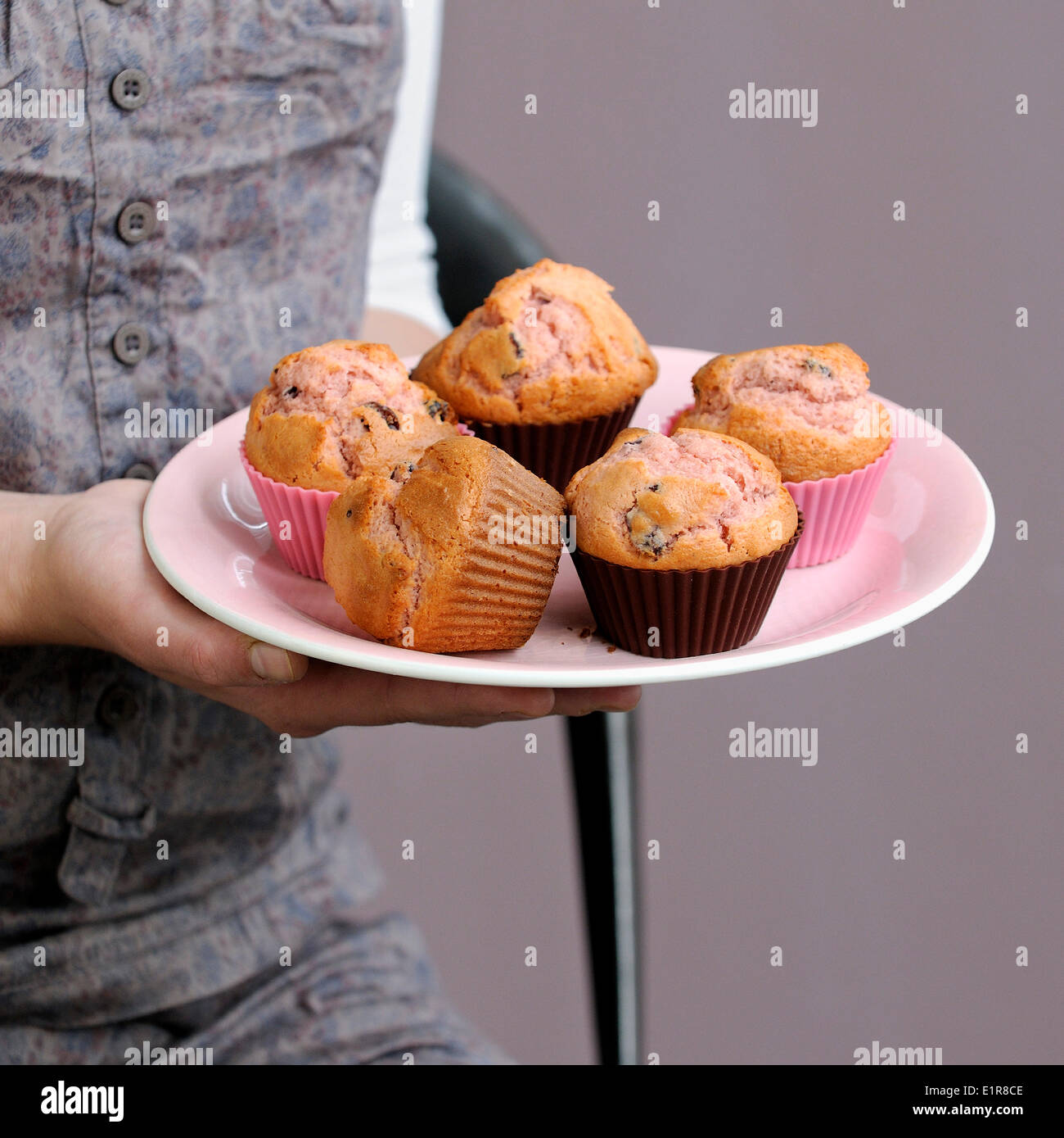 Cranberry-muffins Stockfoto