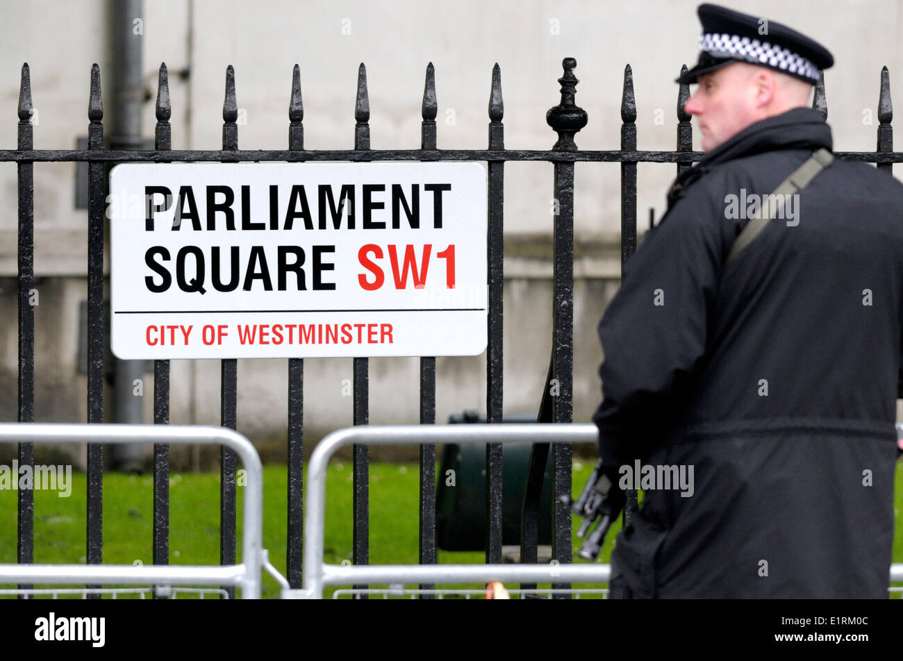 London, England, Vereinigtes Königreich. Zustand-Öffnung des Parlaments 4. Juni 2014 Stockfoto