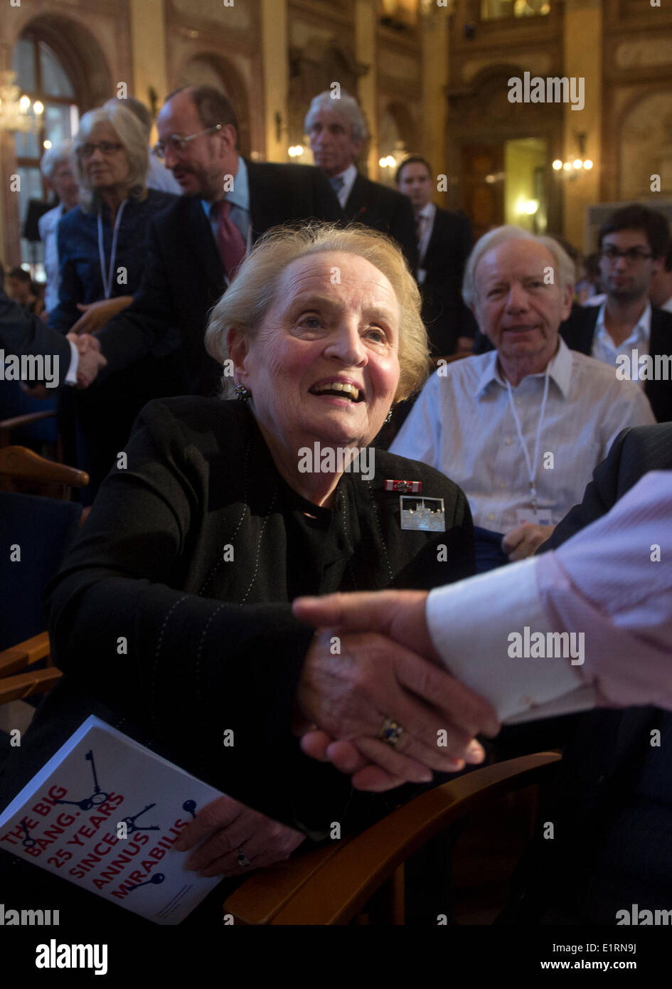 Prag, Tschechische Republik. 9. Juni 2014. Ehemalige US Staatssekretär Madeleine Albright wird während der Jahreskonferenz des Aspen Instituts Prag The Big Bang gesehen. 25 Jahre seit Annus Mirabilis. Prag, Tschechische Republik, auf Montag, 9. Juni 2014. Bildnachweis: CTK/Alamy Live-Nachrichten Stockfoto