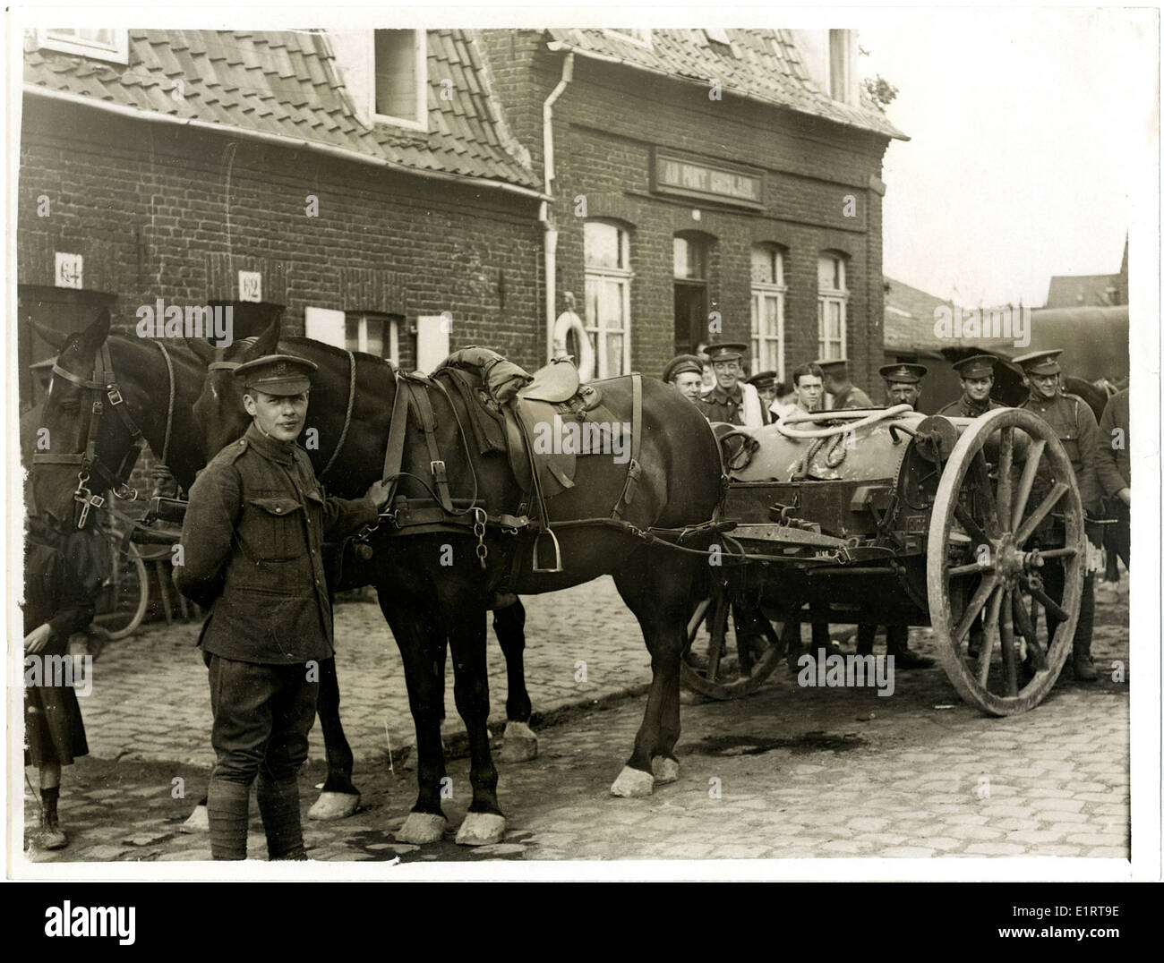 Ein Armee-Wasser-Cart [Merville, Frankreich]. . Stockfoto