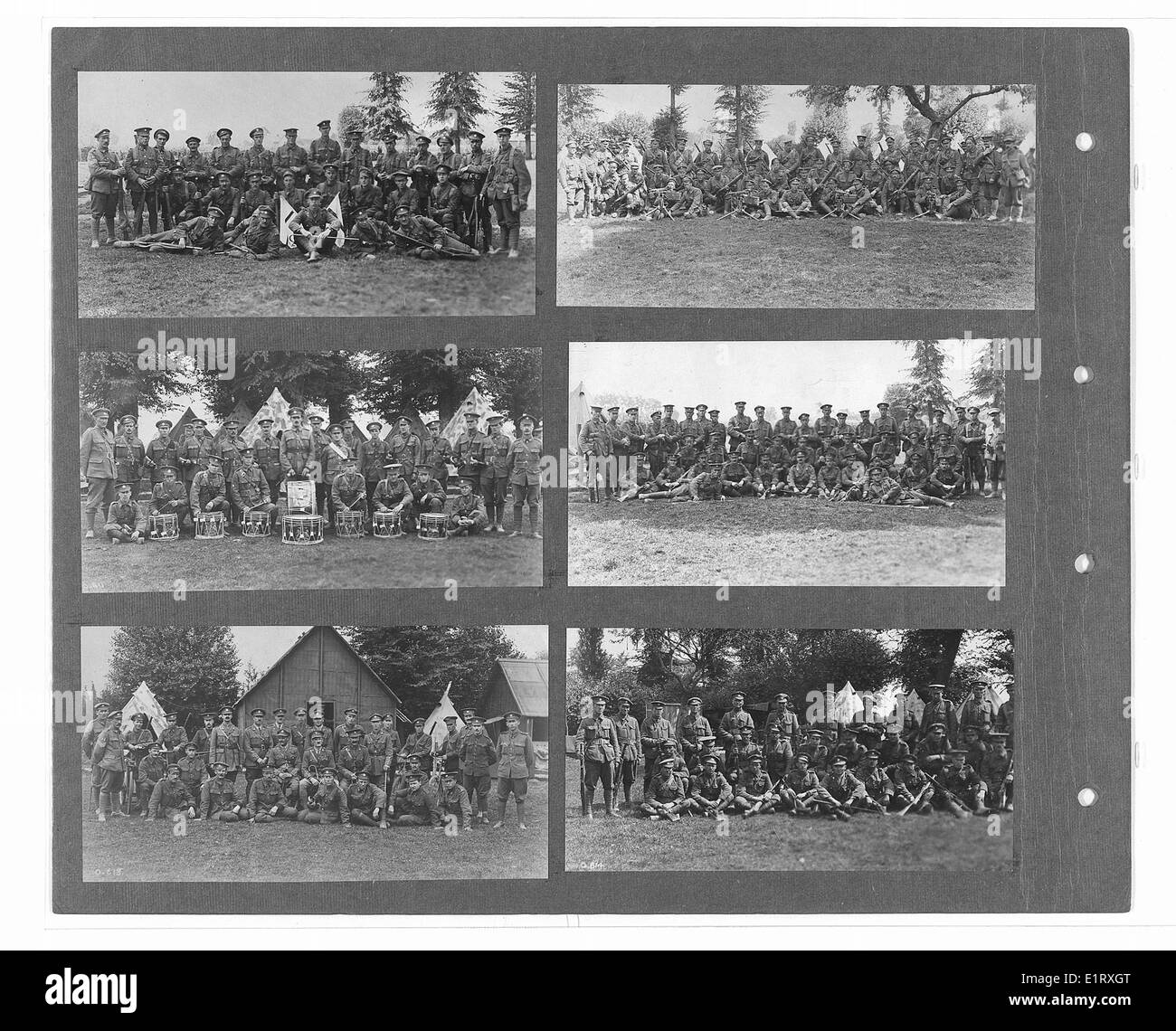 Dieses Bild, das Teil der Sammlung des Canadian war Memorials Fund ist, zeigt offizielle Kriegsfotos, die die Beiträge der kanadischen Streitkräfte während des Ersten Weltkriegs dokumentieren, darunter das indische Korps und verschiedene Militäreinheiten an der Westfront. Stockfoto