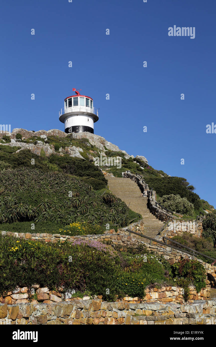 Treppe zum Cape Point Lighthouse in der Table Mountain National Park, Südafrika. Stockfoto