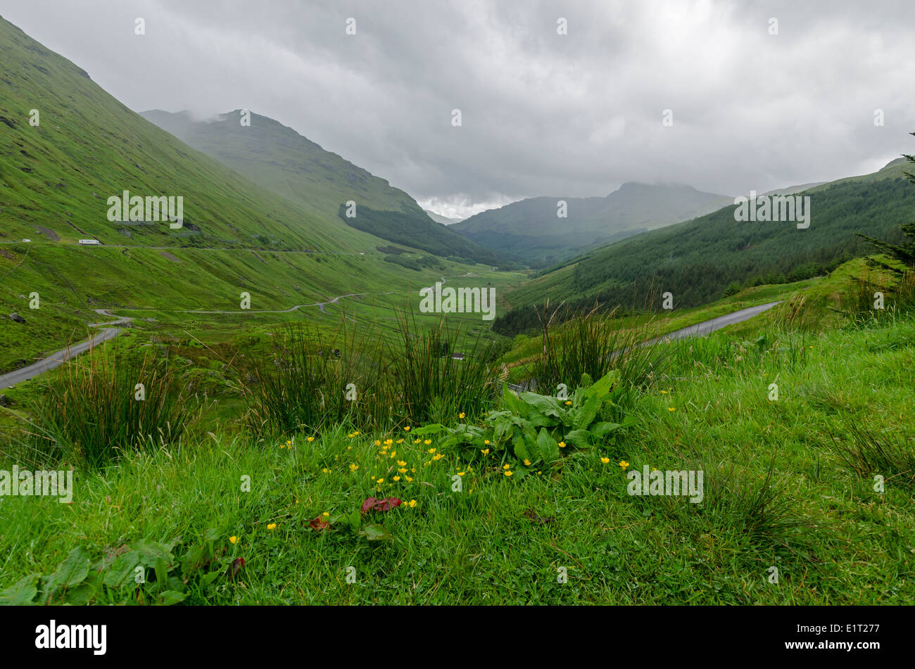 Glen Croe von Rest betrachtet und werden dankbar Sicht Stockfoto