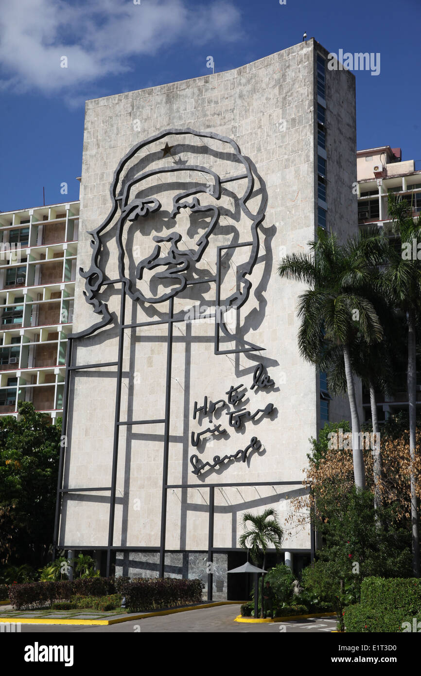 Großes Bild von Che Guevara in Havanna, Kuba Stockfoto