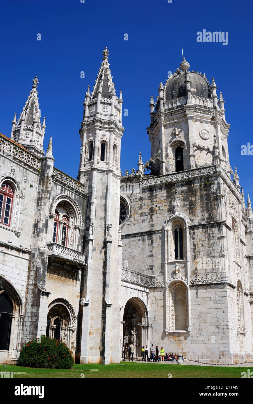 Das Kloster des Hieronymus (Hieronymus) befindet sich im Stadtteil Belem von Lissabon, Portugal. Stockfoto