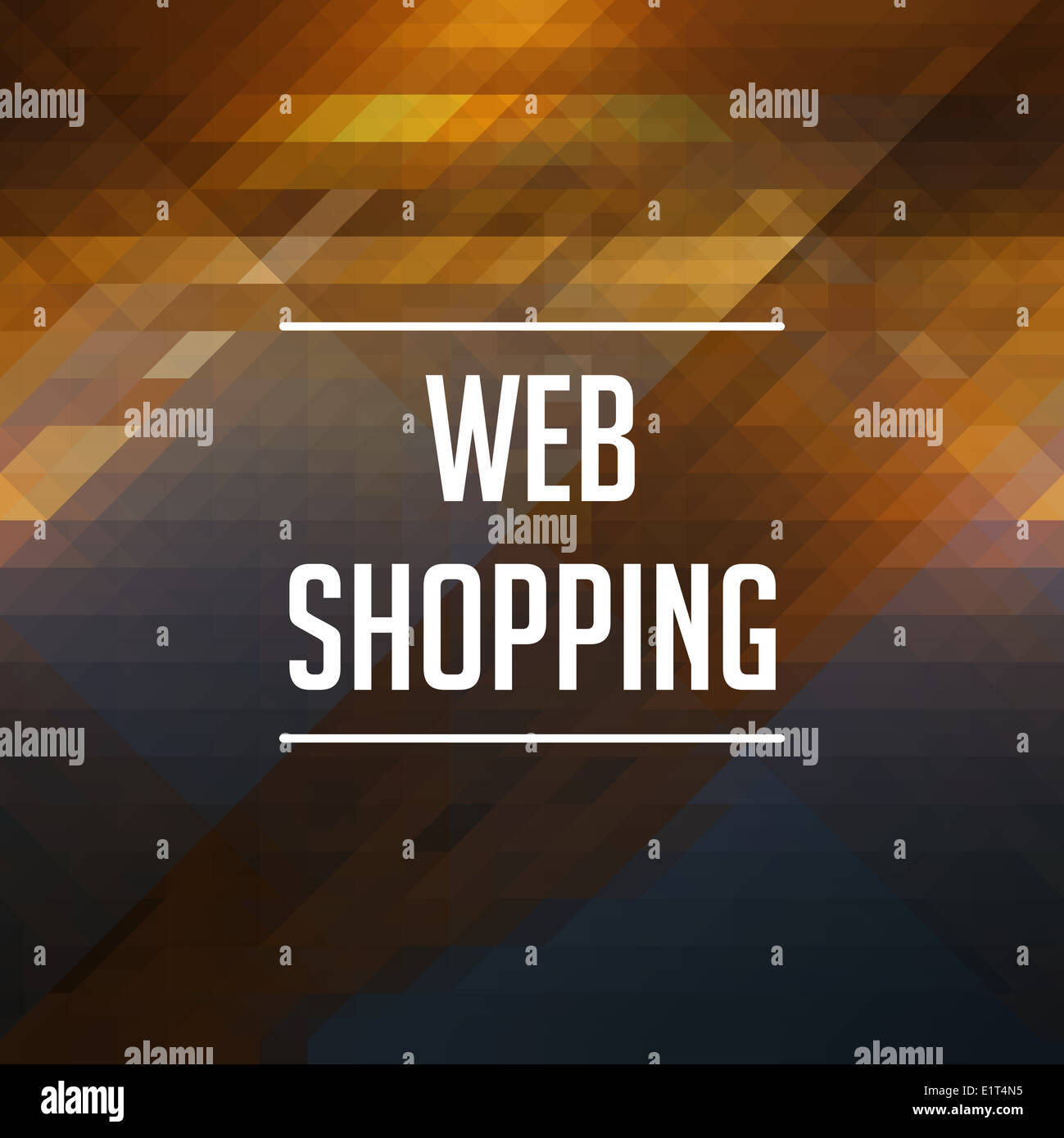 Web-Shopping-Konzept. Retro-Label-Design. Stockfoto