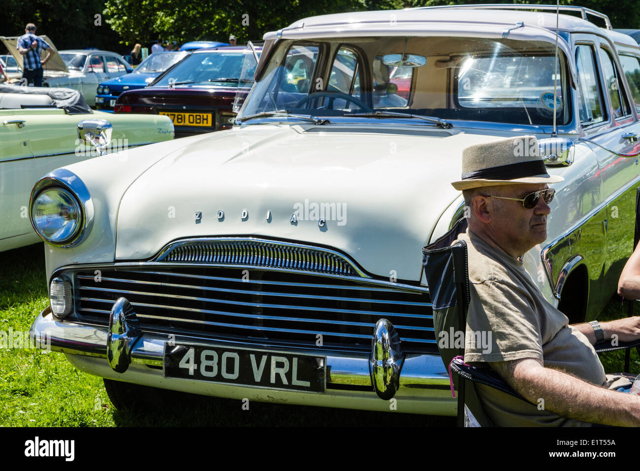 1950er Jahre Ford Zephyr Zodiac bei Oldtimer-show. Stockfoto