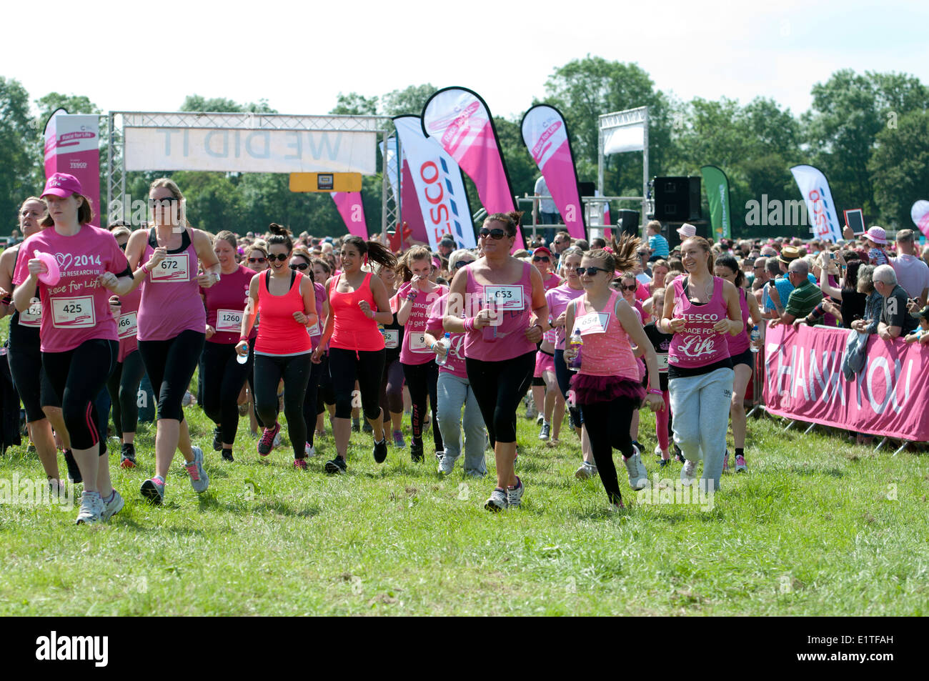 Rennen für Leben, Cancer Research UK Charity-event Stockfoto