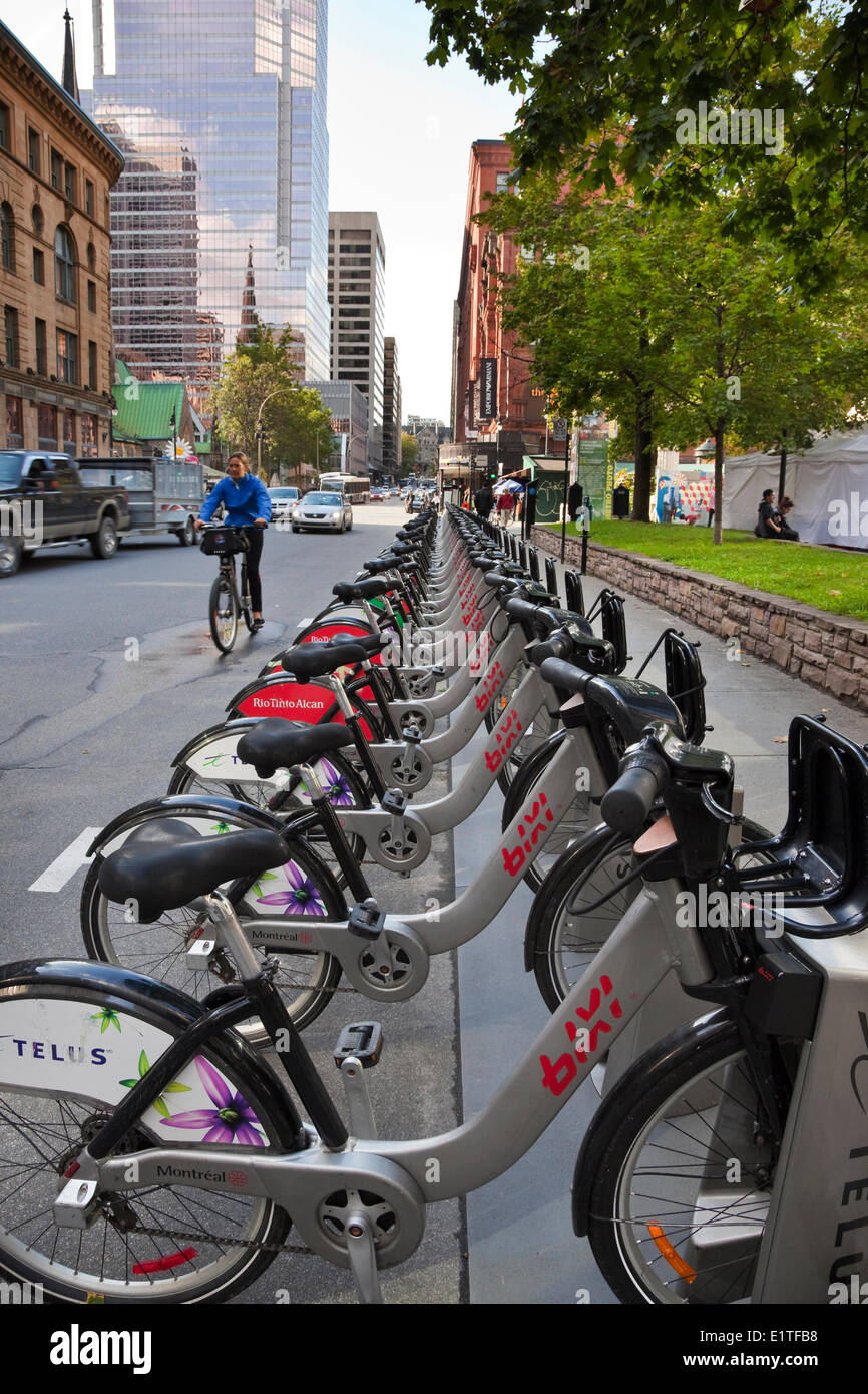 Bixi offentliche Fahrradverleih System Montreal Quebec Kanada Stockfotografie Alamy