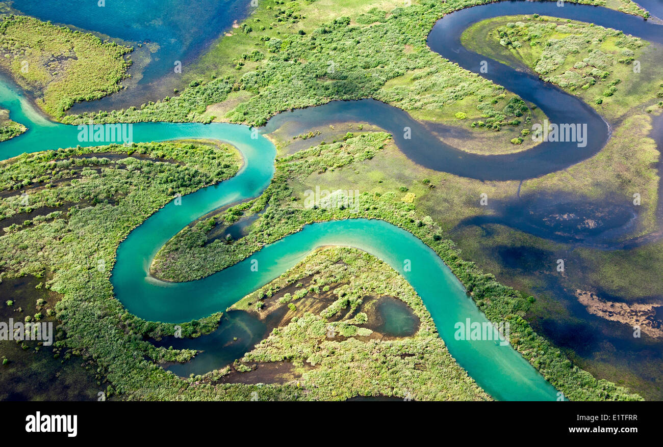Luftaufnahmen über der North Cariboo Region British Columbia Kanada Stockfoto