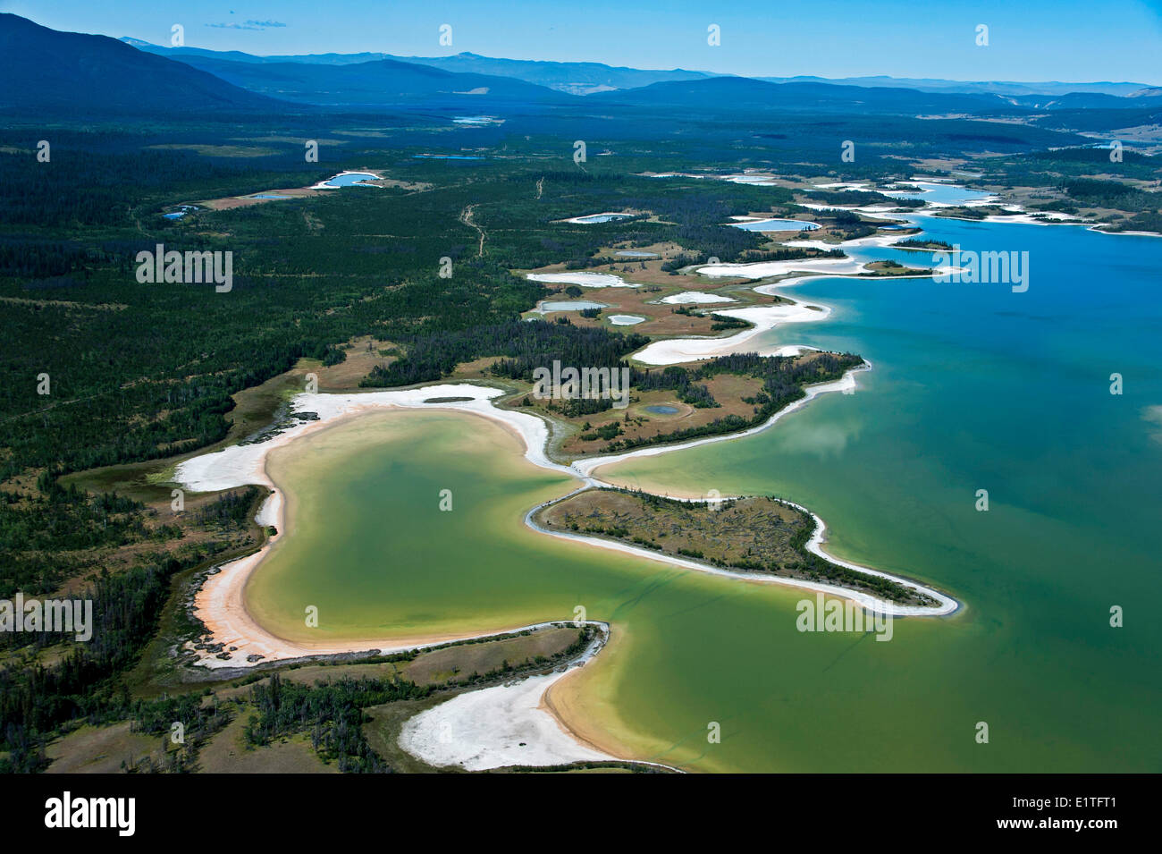 Luftaufnahmen über der South Cariboo Region British Columbia Kanada Stockfoto