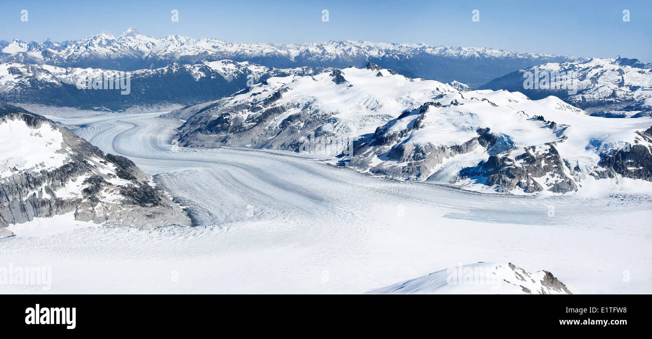 Klinaklini Gletscher in den Coast Mountains in British Columbia Kanada Stockfoto