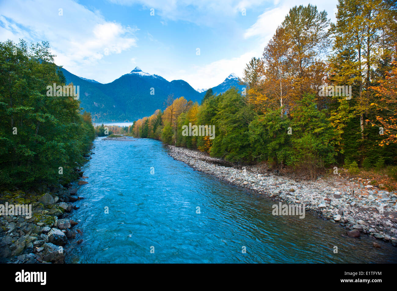 Cheakamus Fluß, Britisch-Kolumbien, Kanada Stockfoto