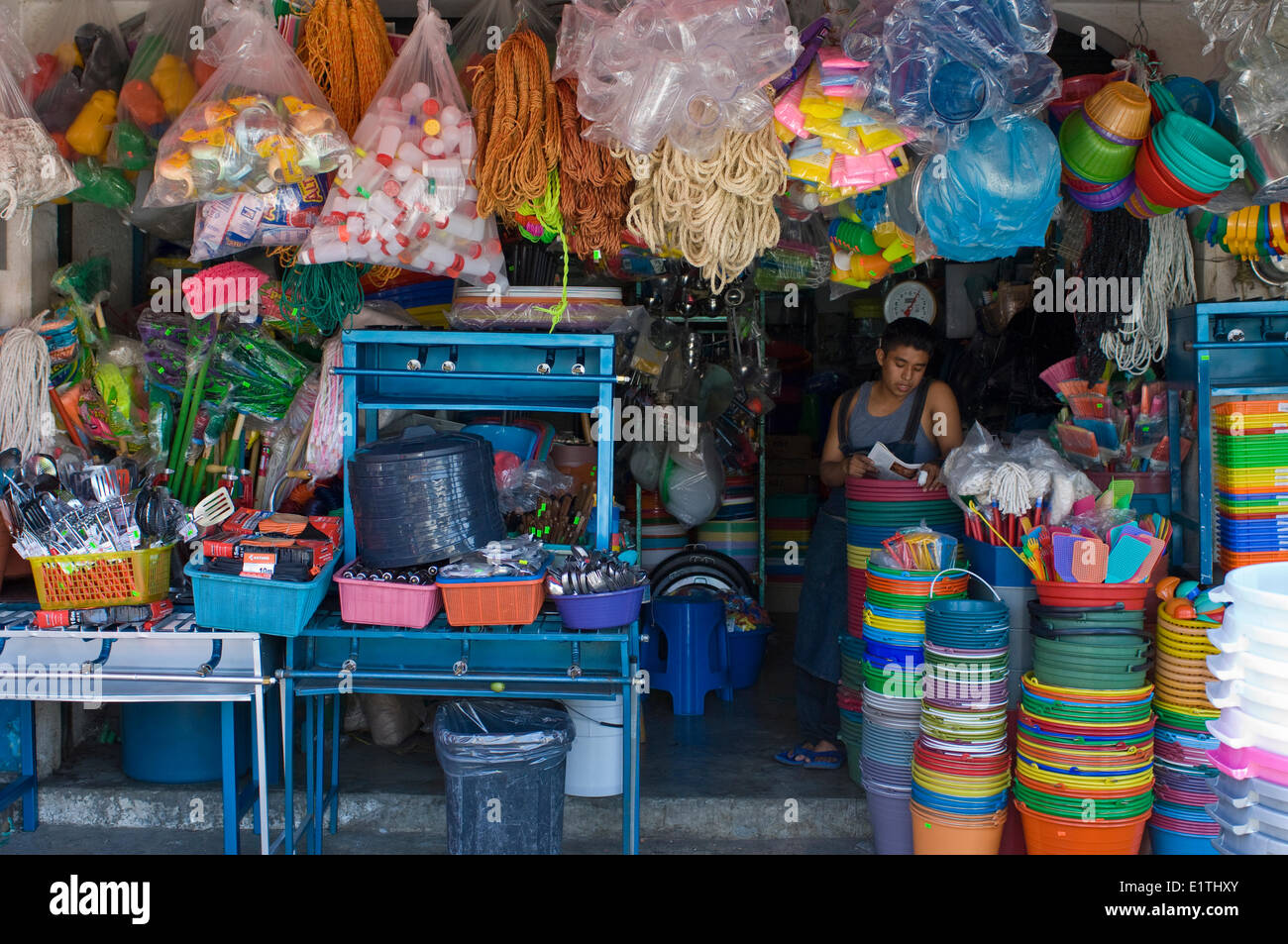 Markt-Verkäufer, Zihuatanejo, Mexiko Stockfoto
