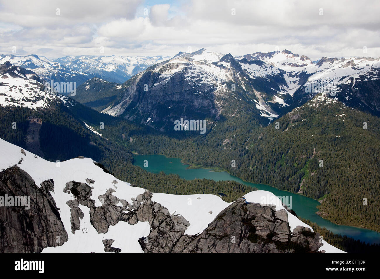 Phantom Lake, Mount Jimmy Jim, Antenne, Sommer, New Westminster landen District, Küste-Berge, Sunshine Coast, b.c., Kanada Stockfoto