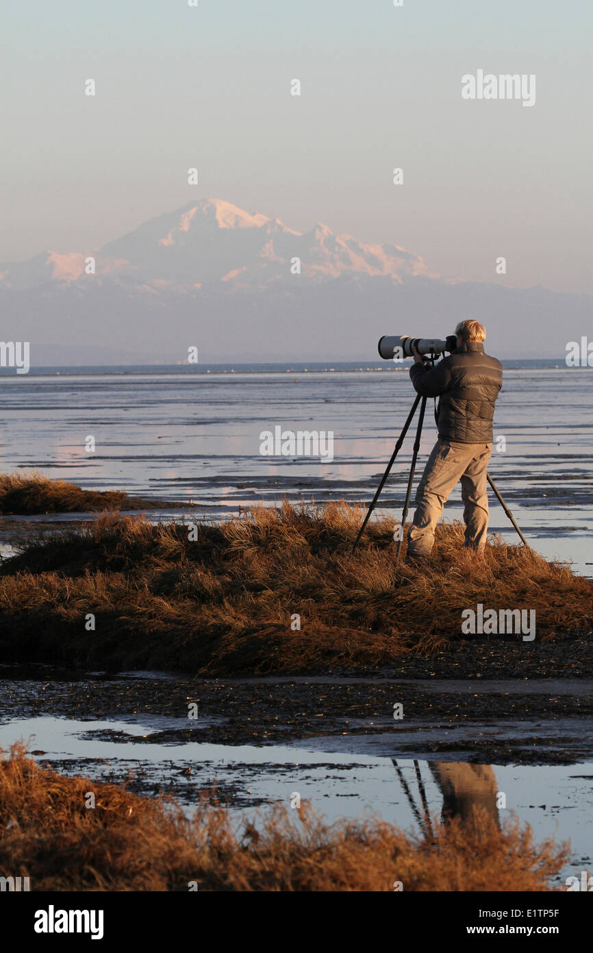 Photograpy, Boundary Bay, BC, Kanada Stockfoto