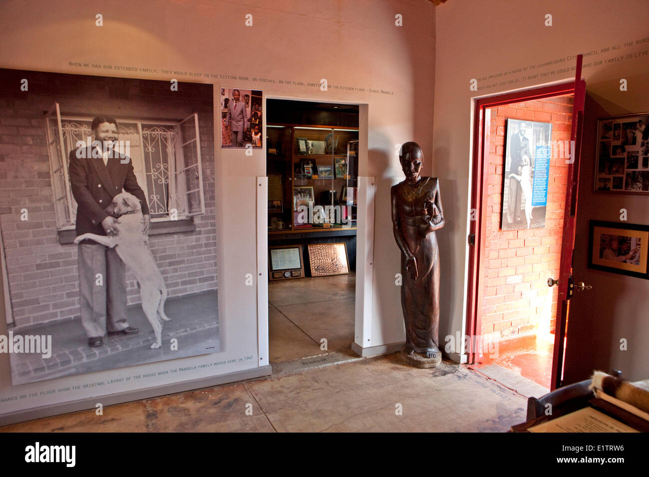 Nelson Mandelas altes Haus in Soweto, Johannesburg, Südafrika Stockfoto