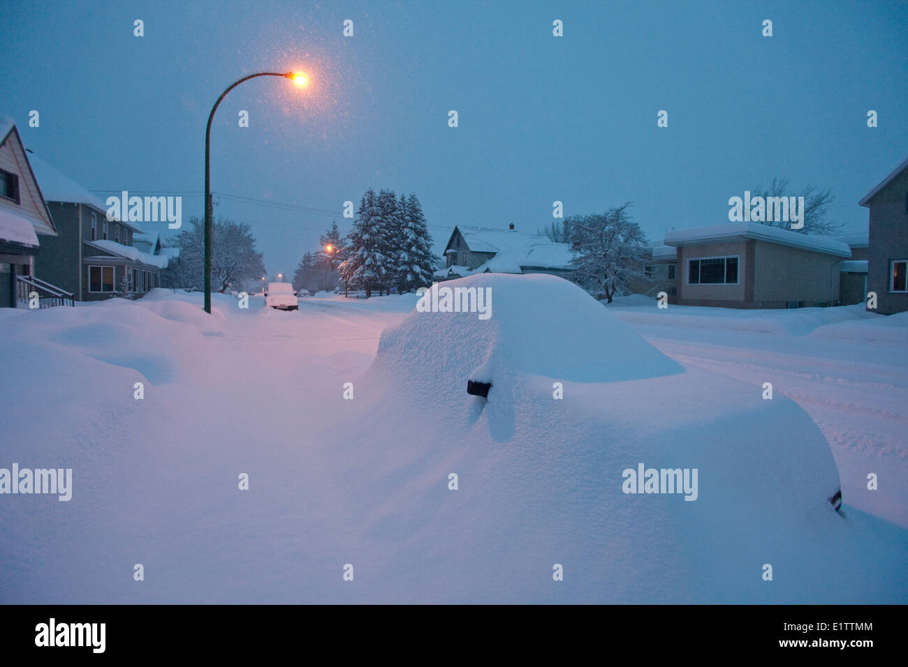 Ein perfekter Pulver Morgen. Ein wahres Ski-Stadt Revelstoke, BC Stockfoto