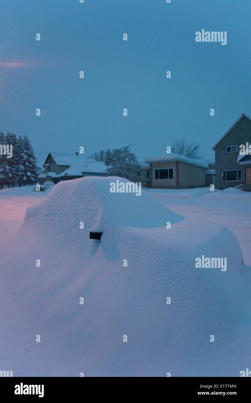 Ein perfekter Pulver Morgen. Ein wahres Ski-Stadt Revelstoke, BC Stockfoto